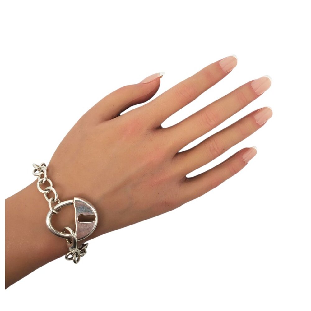 Robert Lee Morris Sterling Silver Padlock Charm Link Bracelet #23657 - Picture 11 of 16